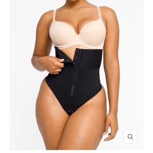 XL thong Black Bodysuit with Adjustable Straps